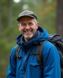 Lead Guide smiling in professional hiking gear